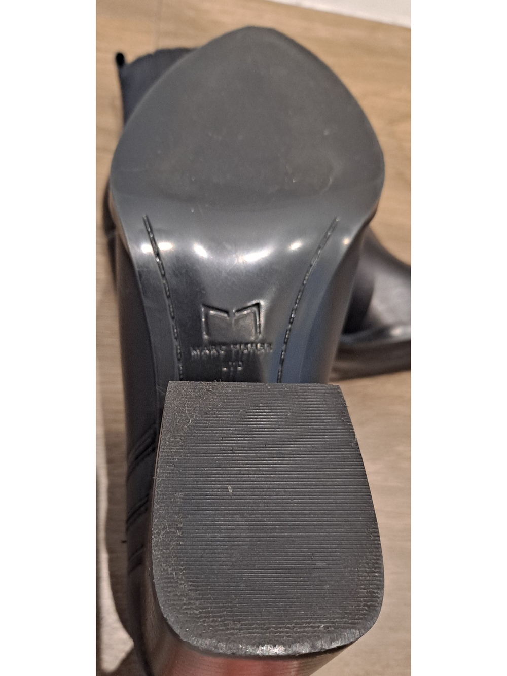 Marc Fisher Black Leather Block-Heel Ankle Booties - Picture 10 of 10